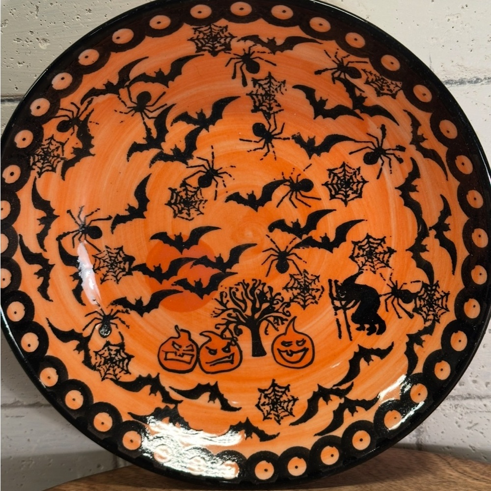 Polish Pottery, Halloween Themed Serving Bowl